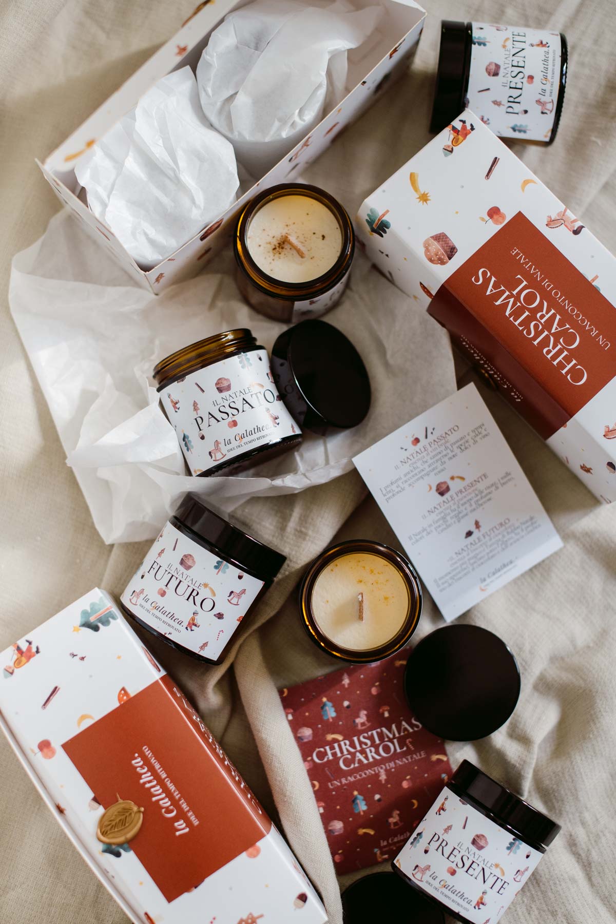 Cofanetto candele profumate Christmas Carol - La Calathea