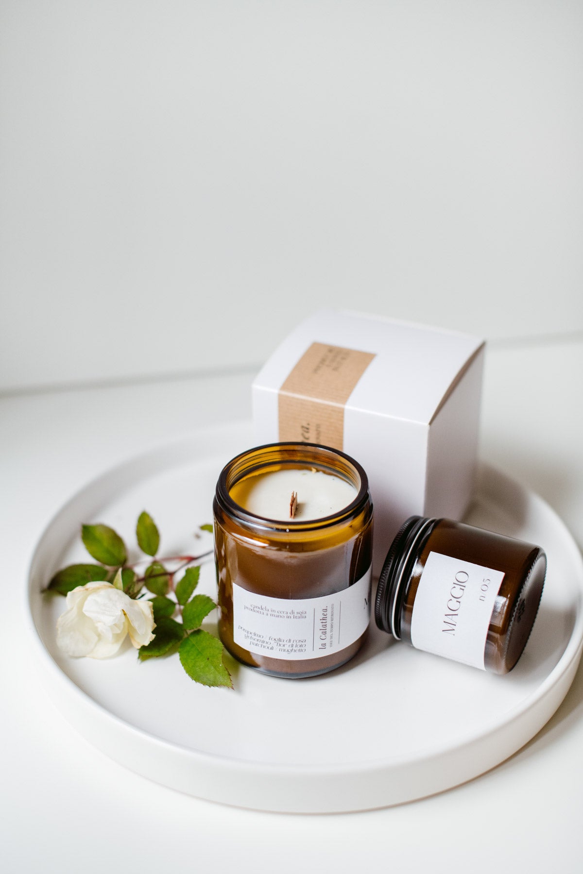 Candela in cera di soia Maggio - La Calathea