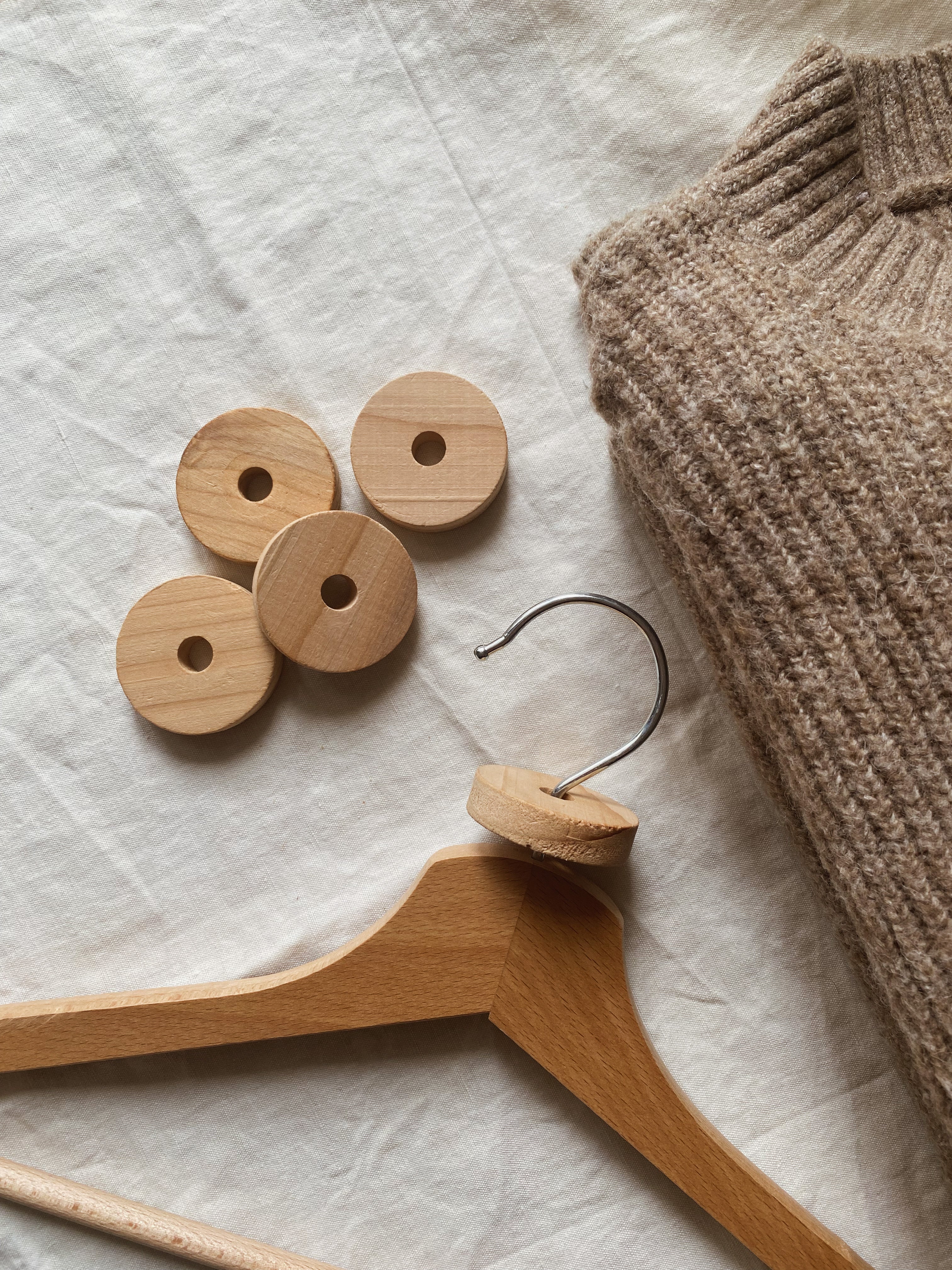 Anelli antitarme in legno di cedro (6pz)