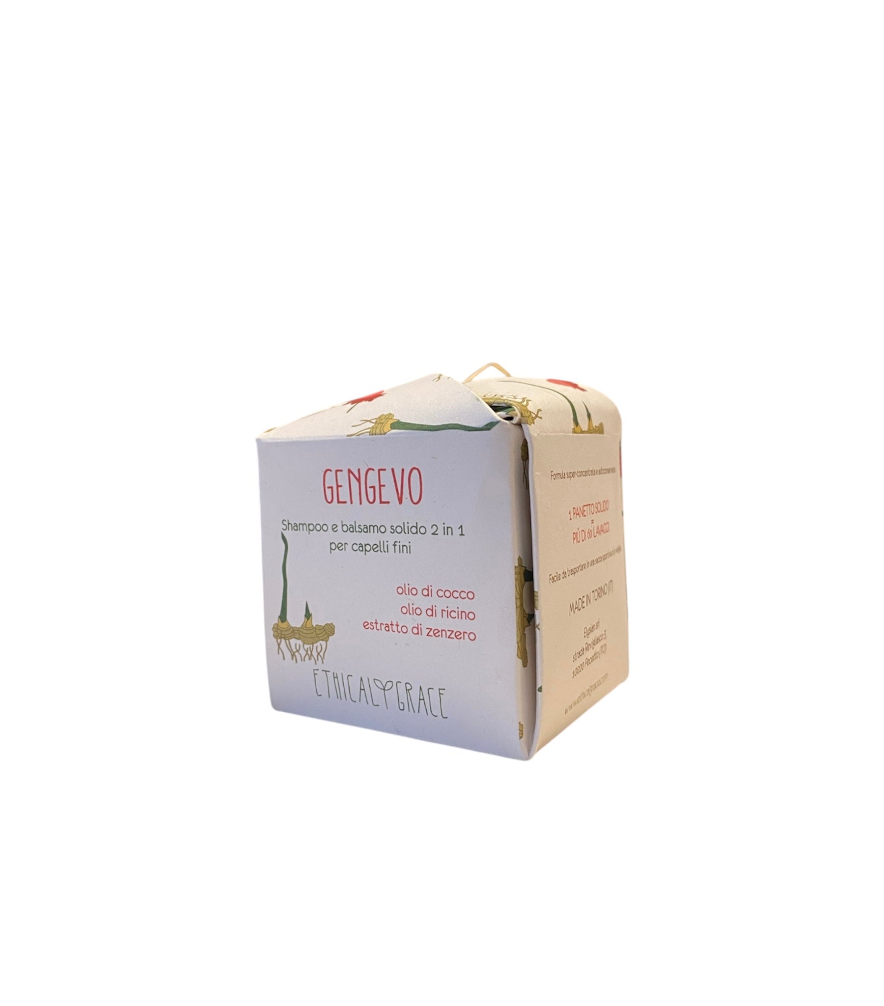 Shampoo solido 2in1 Gengevo (volumizzante, per capelli fini o normali) - Ethical Grace