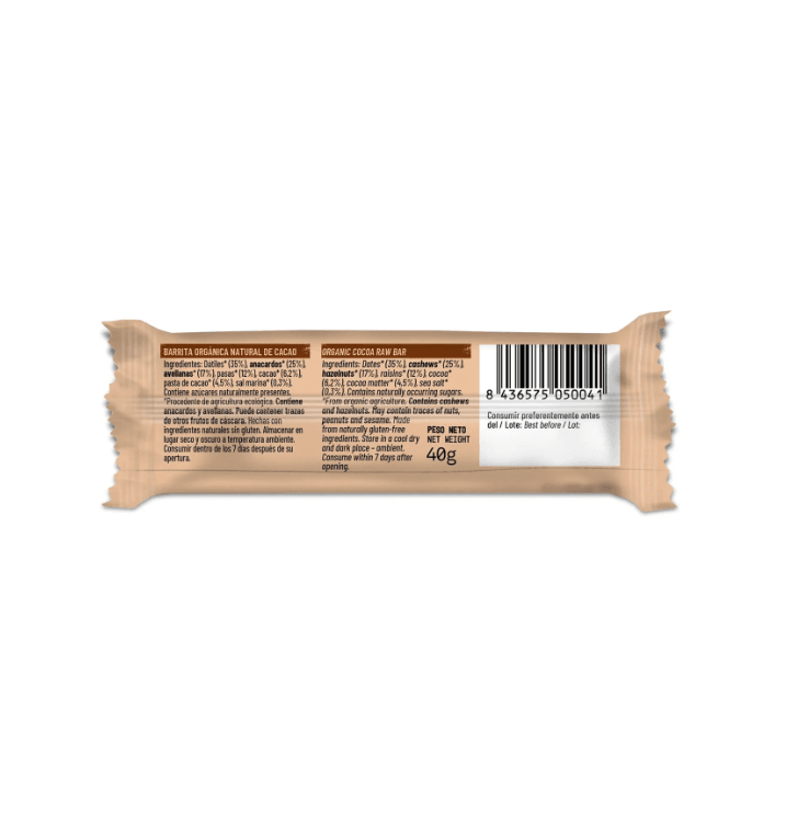 Barretta Cacao (42% frutta secca bio) - Natruly