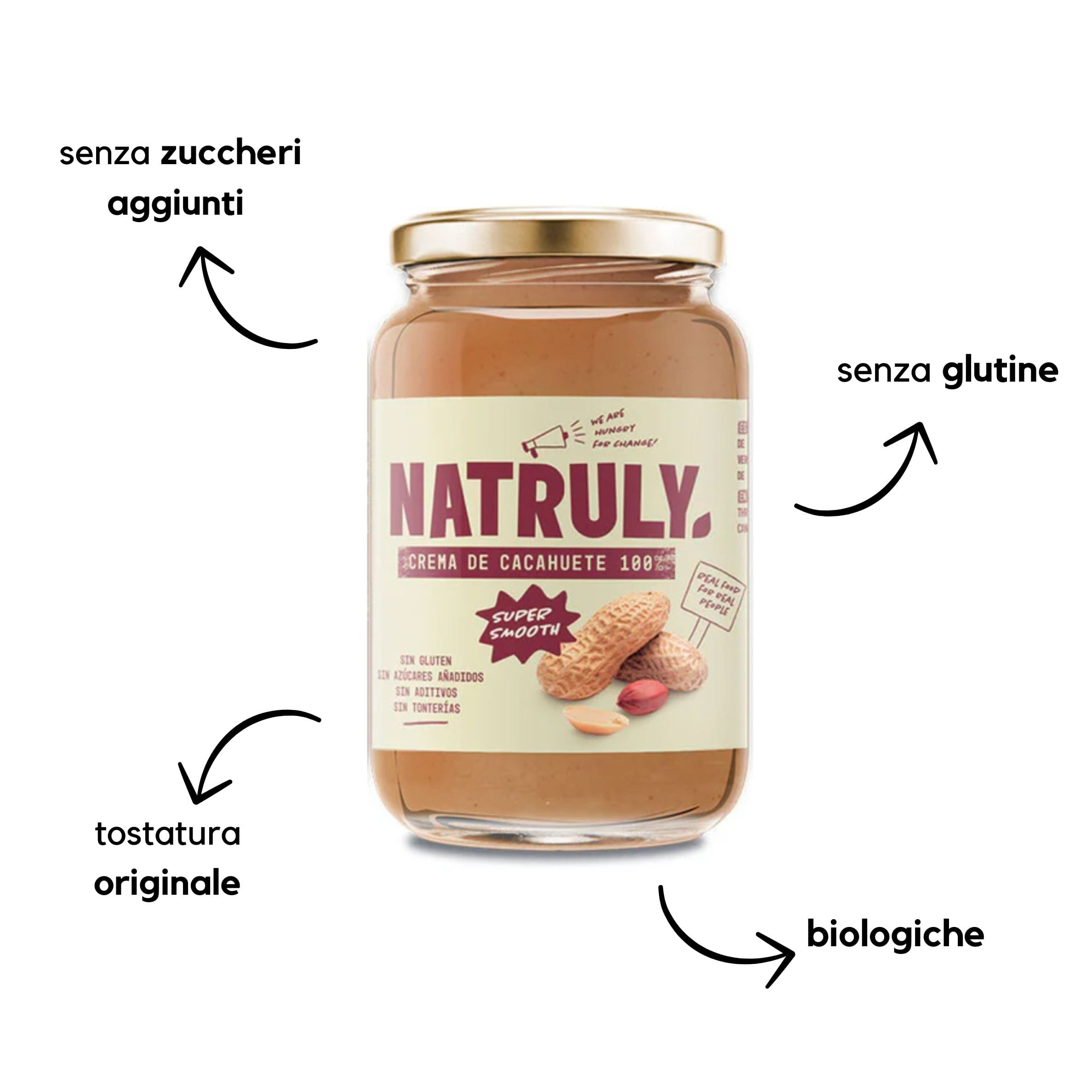 Crema di arachidi Supersmooth 100% - Natruly