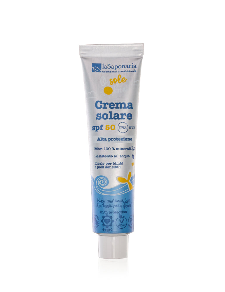 crema solare travel size la saponaria spf50