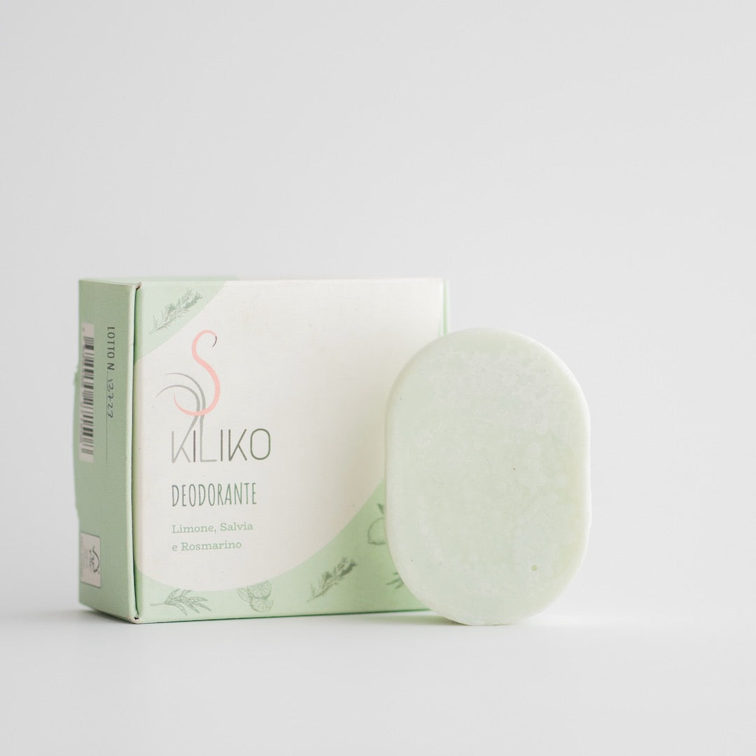 Deodorante solido Limone, Salvia e Rosmarino - Kiliko