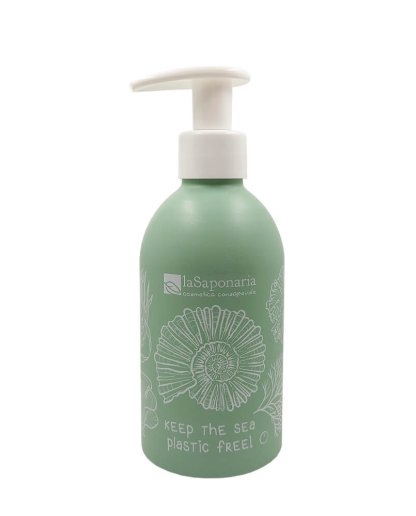 dispender alluminio per sapone mani in granuli la saponaria piccoli passi green riutilizzare
