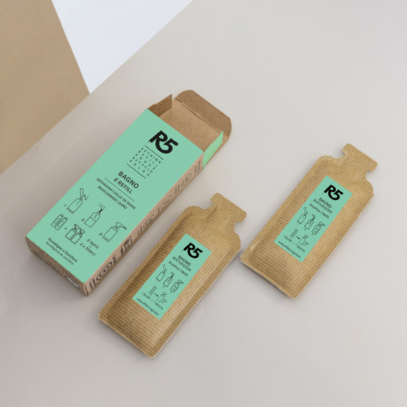 bagno refill r5 detergente concentrato bustine piccoli passi green