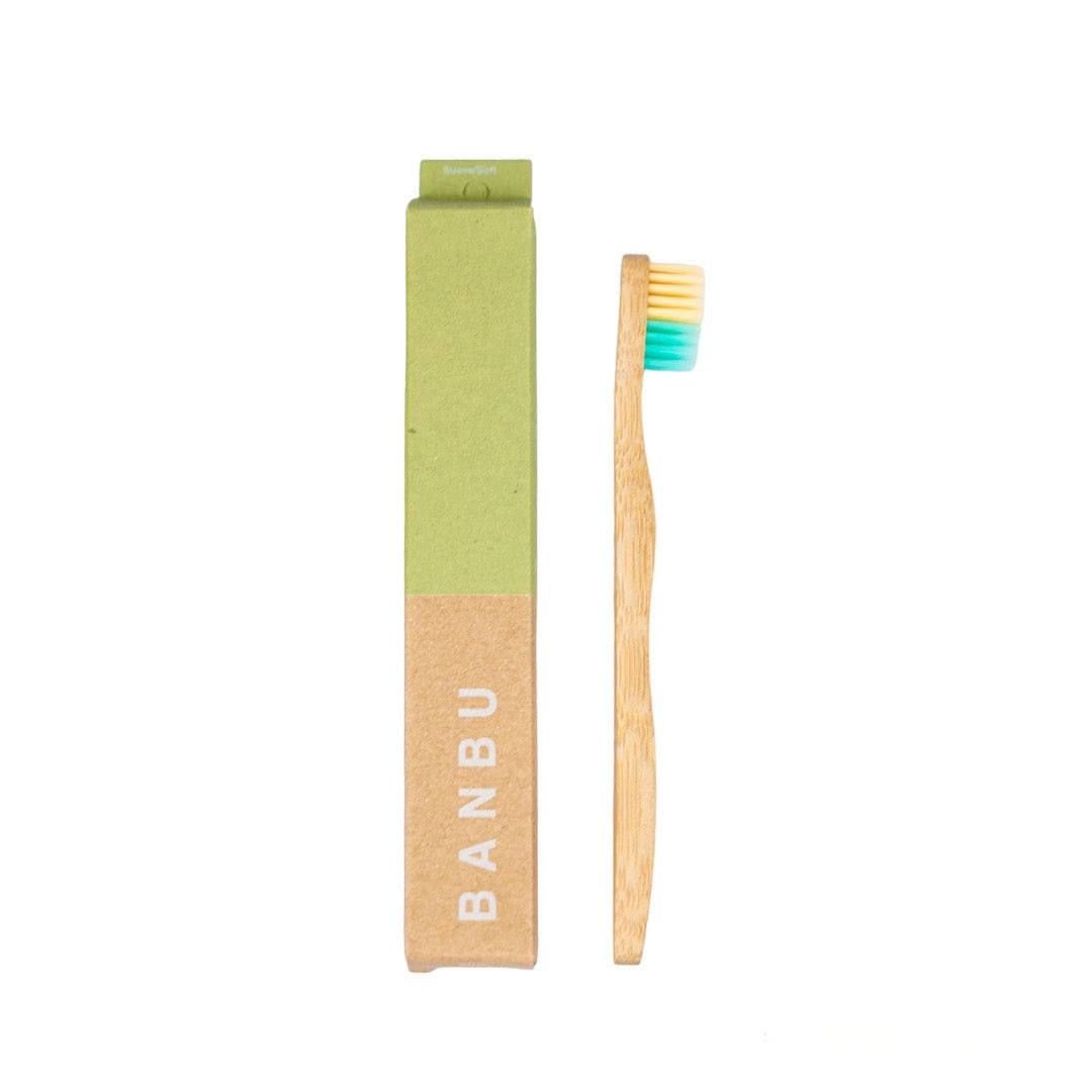Spazzolino da denti per bambini in bambù Verde - Banbu