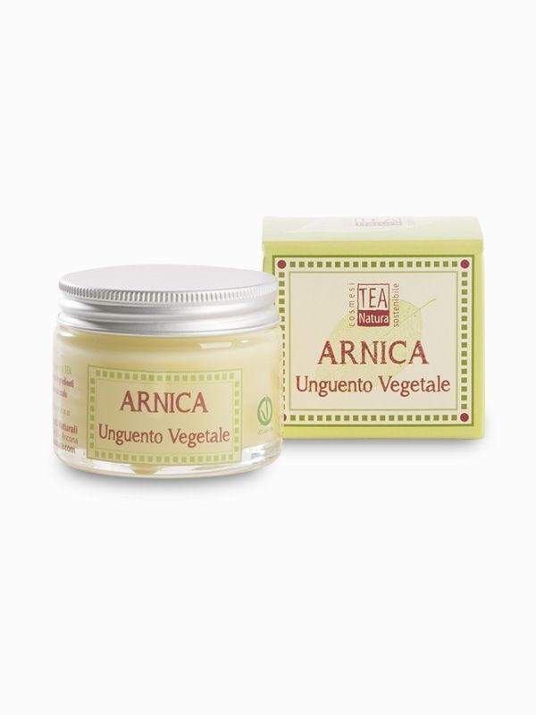 unguento arnica vegetale barattolo in vetro tea natura shop piccoli passi green