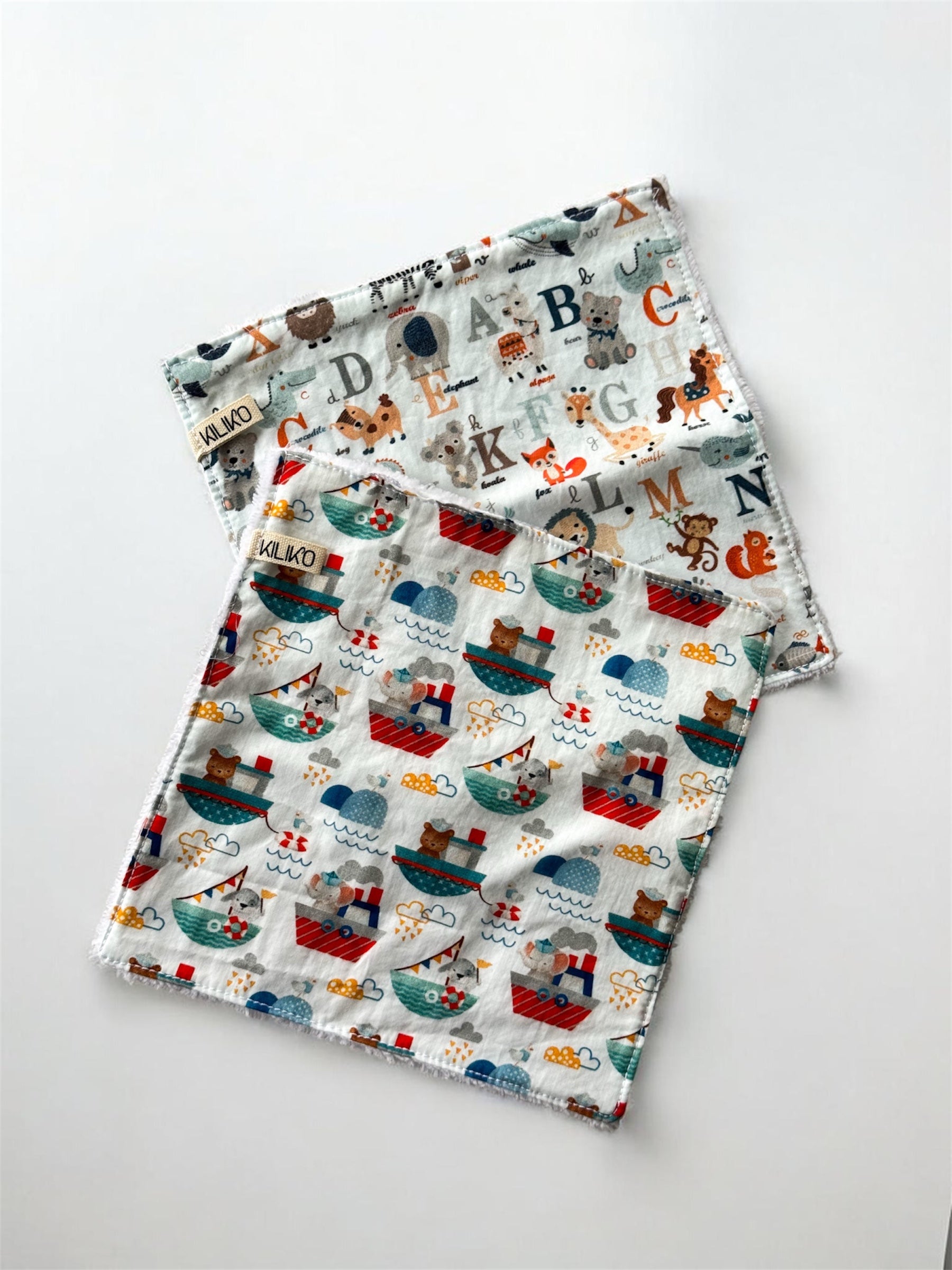 Set 2 salviette baby in bambù e cotone - Kiliko