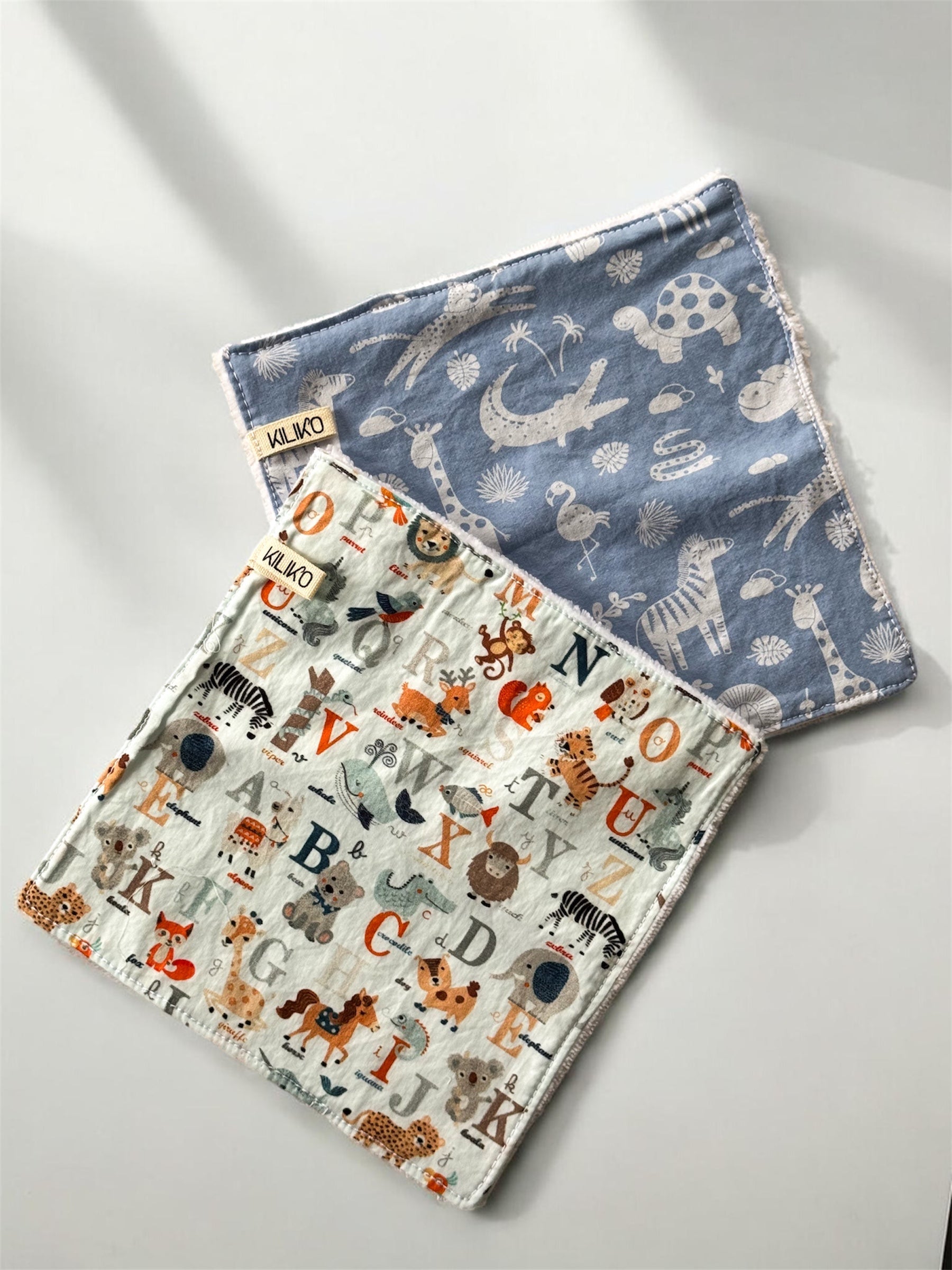 Set 2 salviette baby in bambù e cotone - Kiliko