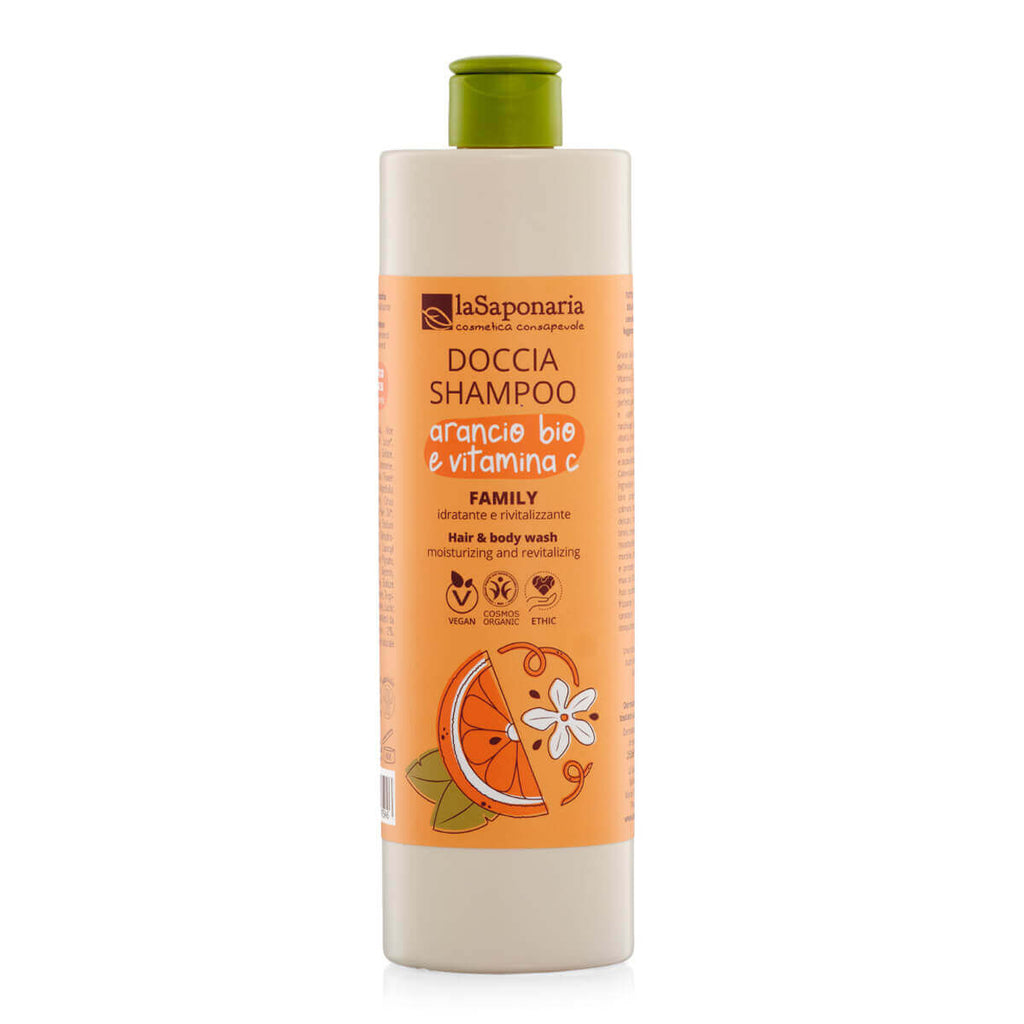 Doccia Shampoo Arancio Bio e Vitamina C (500ml) - La Saponaria