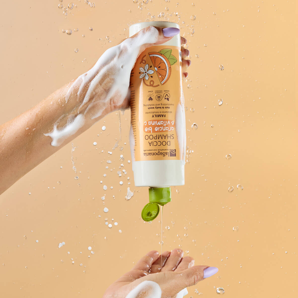Doccia Shampoo Arancio Bio e Vitamina C - La Saponaria