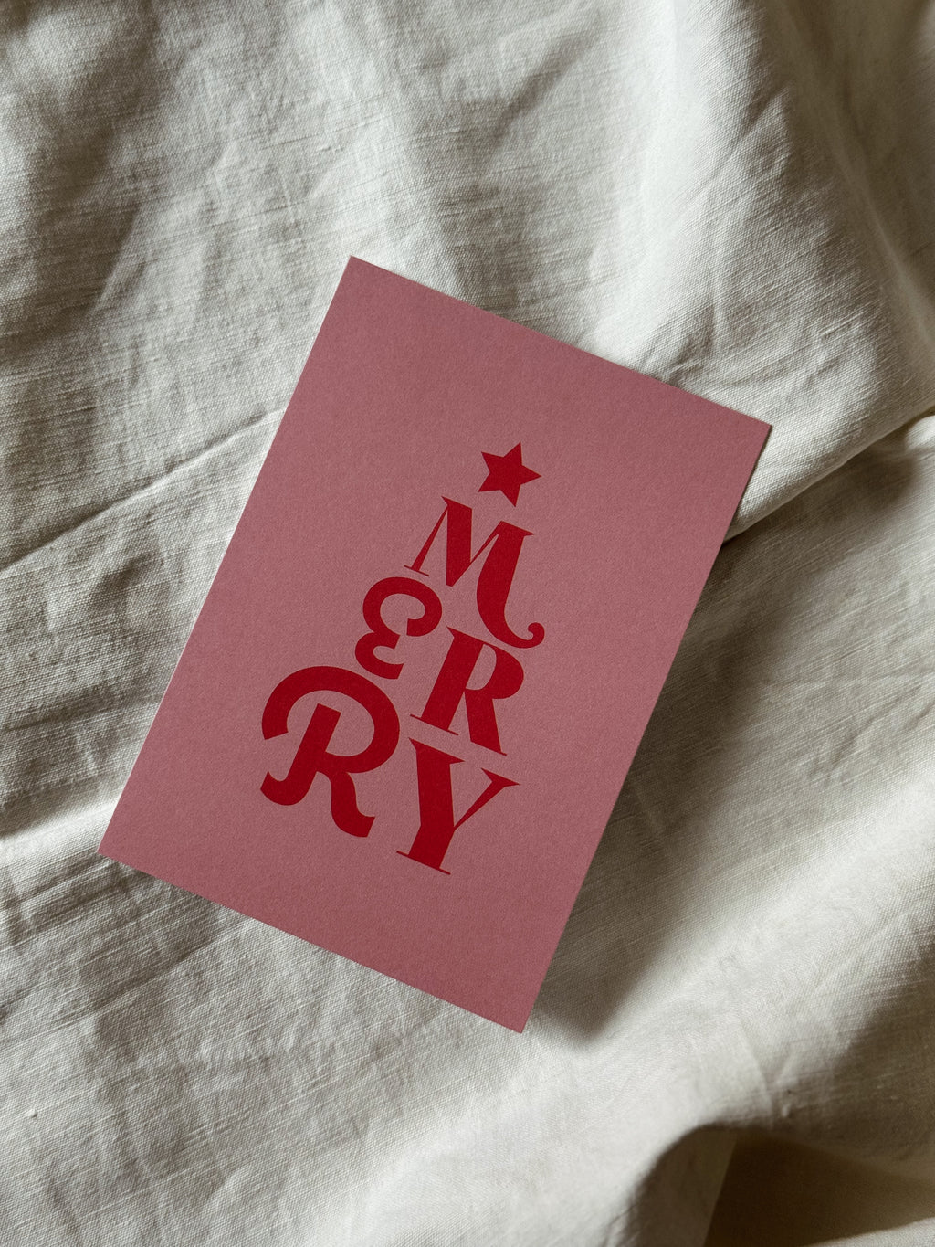 Biglietto auguri natalizio "Merry"