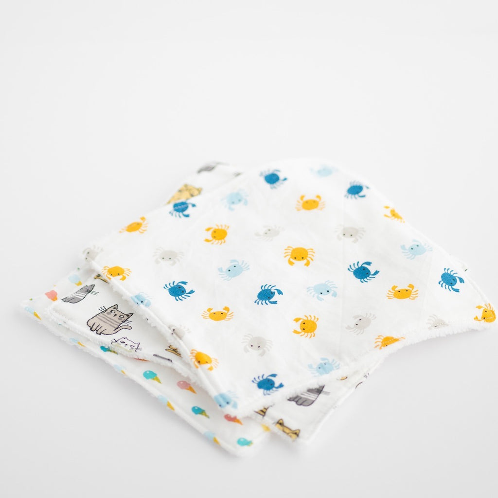 Set 3 salviette baby in bambù e cotone - Kiliko