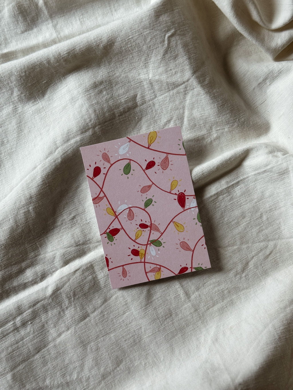 Biglietto auguri natalizio Lucine di Natale