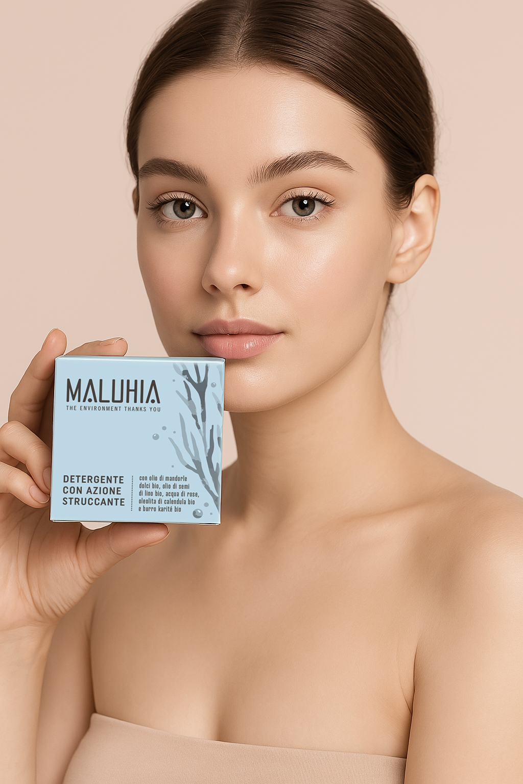 Detergente viso solido ad azione struccante - Maluhia