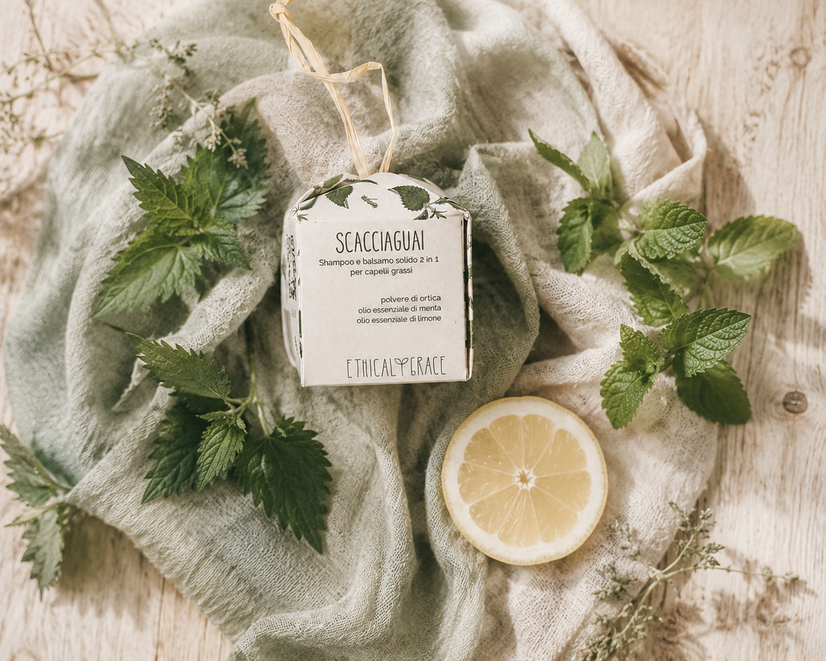 Shampoo solido 2in1 Lo Scacciaguai (purificante, per capelli grassi) - Ethical Grace