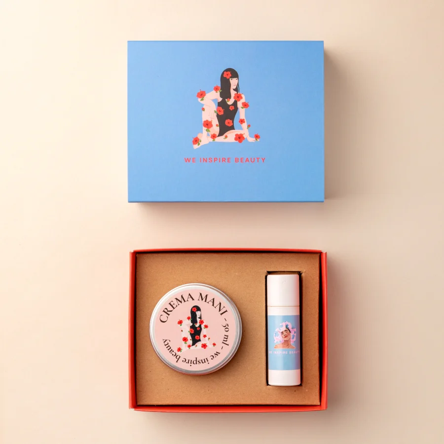 Cofanetto regalo mani e lip balm Bacio di Frutti - We inspire Beauty