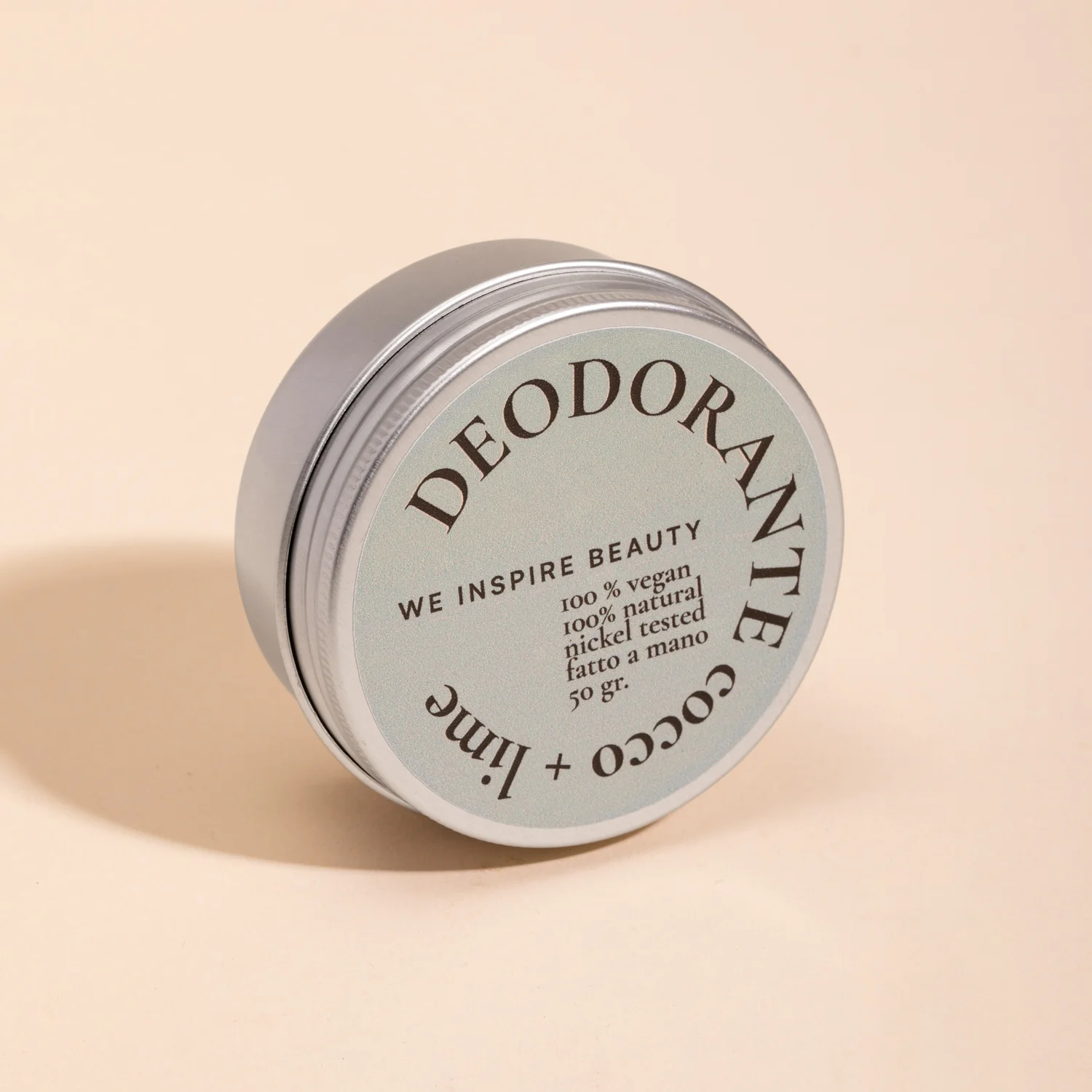 Deodorante naturale in crema cocco e lime (senza bicarbonato) - We Inspire Beauty