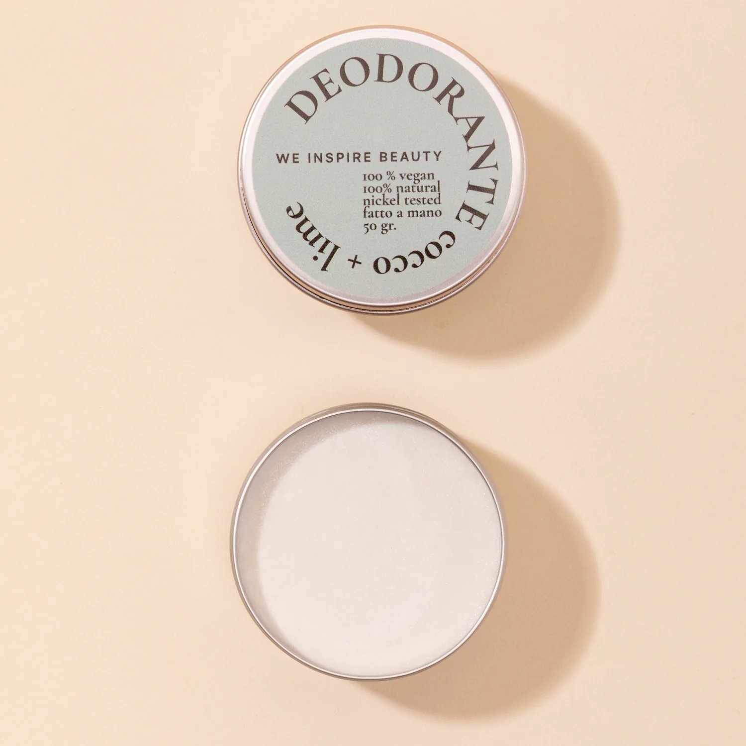 Deodorante naturale in crema cocco e lime (senza bicarbonato) - We Inspire Beauty