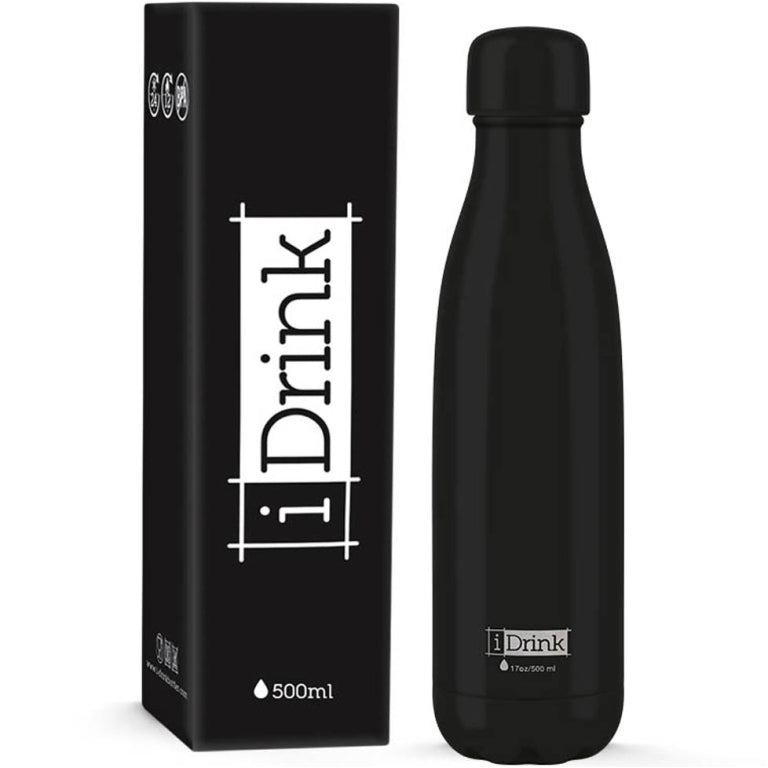 Bottiglia termica 500ml tinta unita nero - iDrink