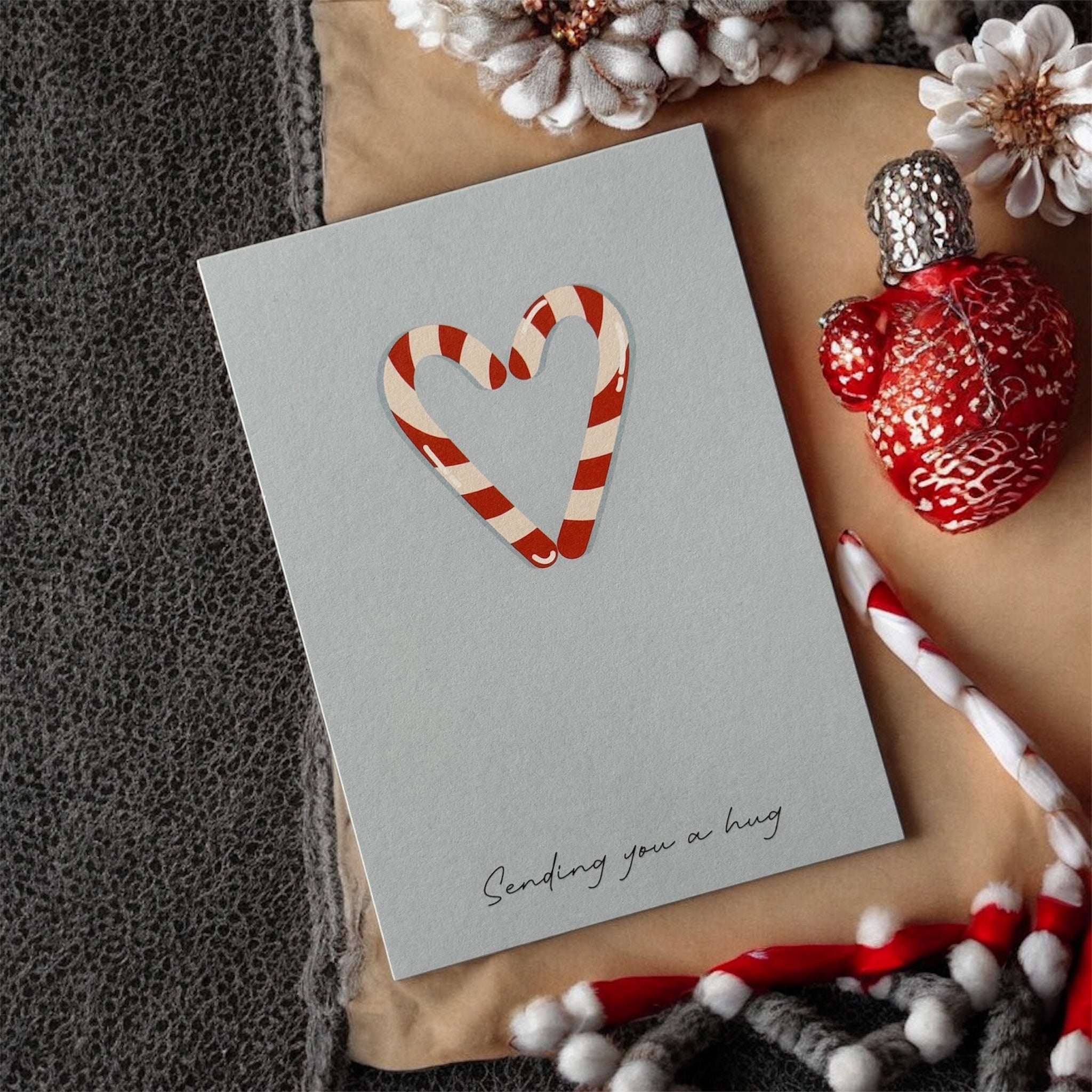 Biglietto auguri natalizio "Sending you a hug"