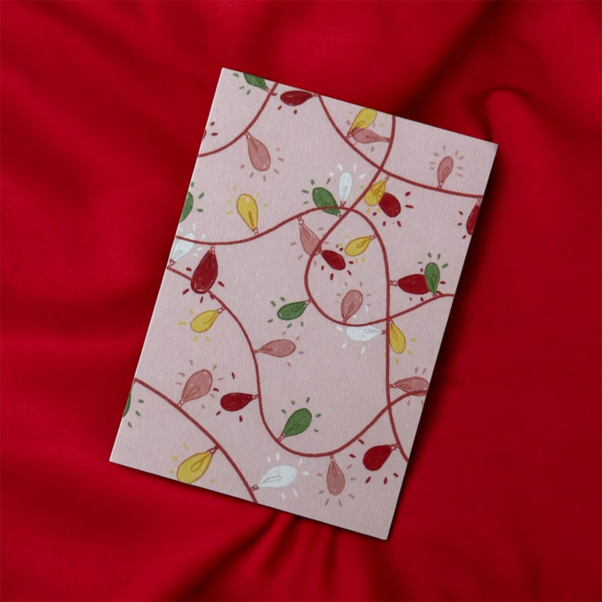 Biglietto auguri natalizio Lucine di Natale