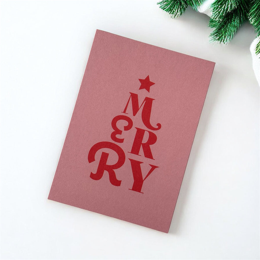 Biglietto auguri natalizio "Merry"