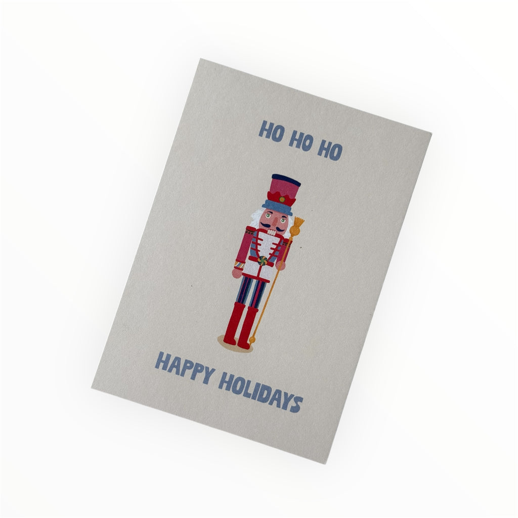 Biglietto auguri natalizio "Ho Ho Ho Happy Holidays"