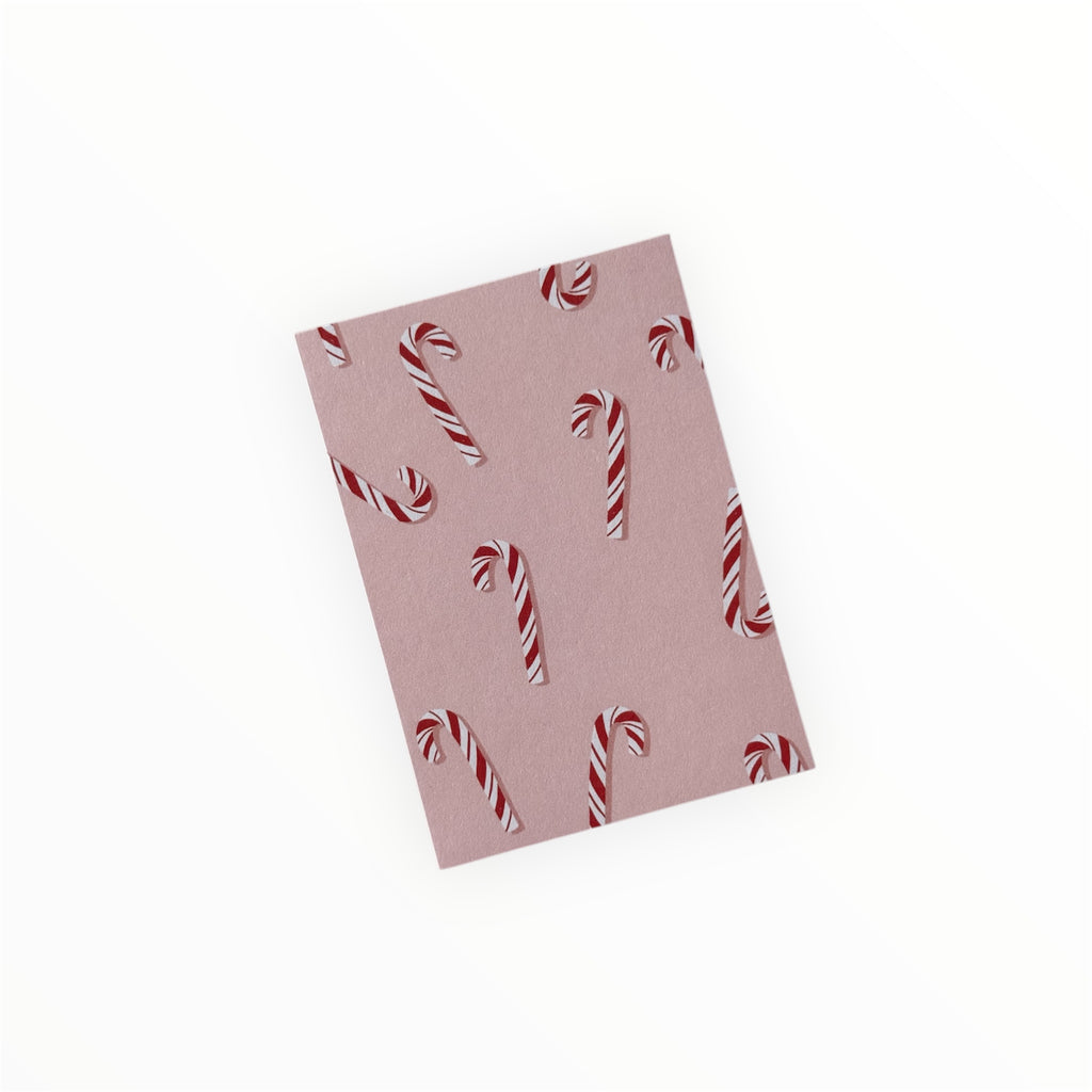 Biglietto auguri natalizio bastoncino di zucchero