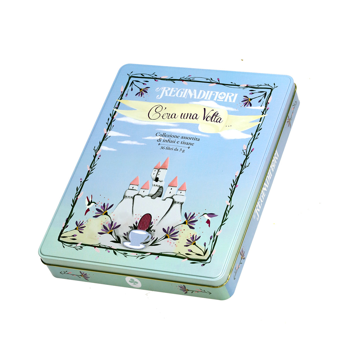 Confezione in latta di infusi e tisane "C'era una Volta" - Regina di Fiori