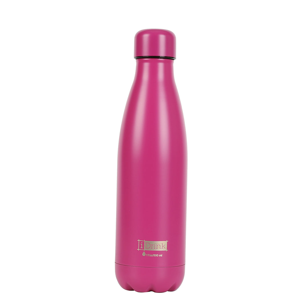 bottiglia termica fucsia tinta unita 500ml piccoli passi green shop