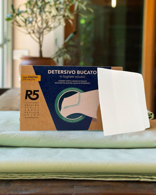 Detersivo per lavatrice in fogli con enzimi - R5