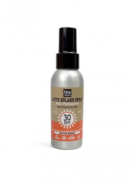 crema solare latte spray spf 30 protezione solare sostenibile naturale alluminio piccoli passi green