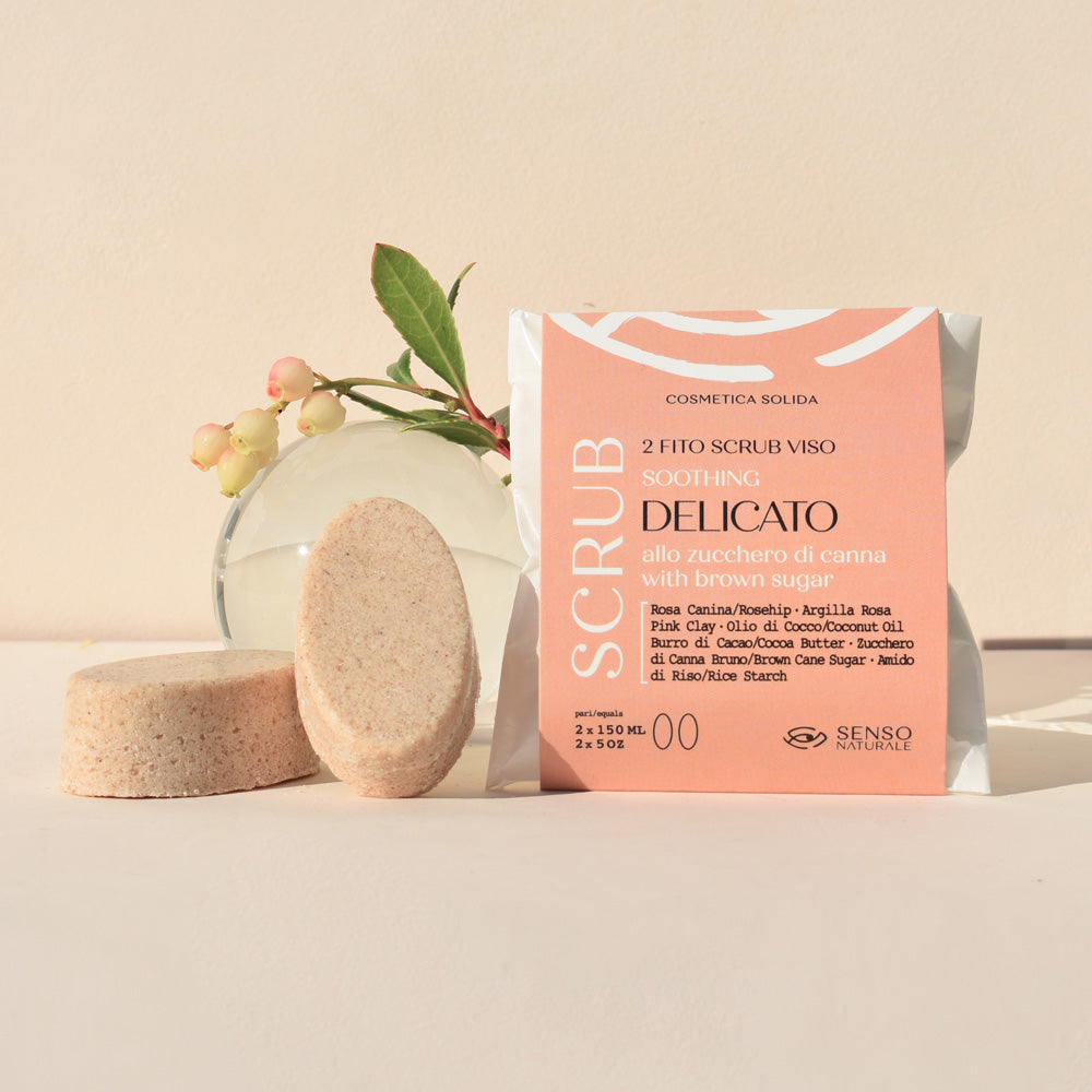 scrub viso delicato senso naturale solido