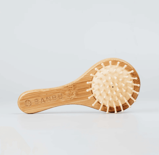 Spazzola capelli formato travel in legno - Banbu