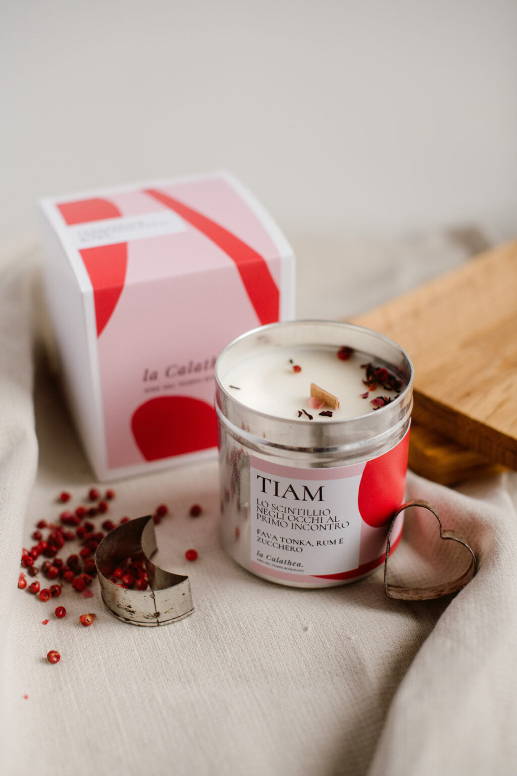 candela artigianale in cera di soia tiam