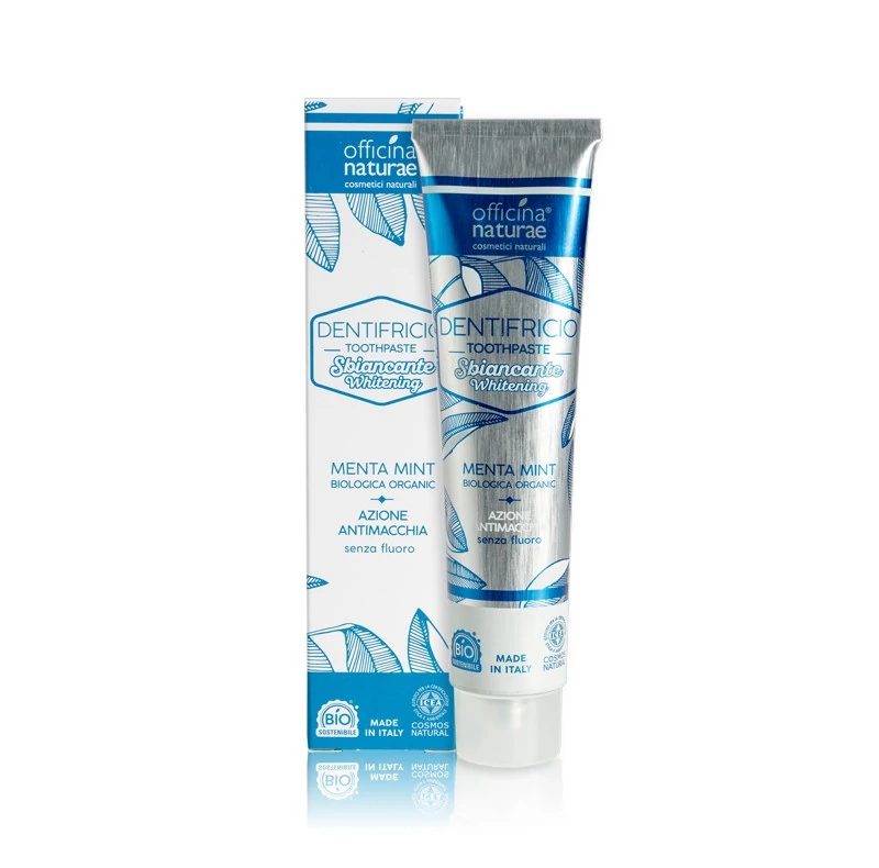 dentifricio sbiancante officina naturae plastic free piccoli passi green